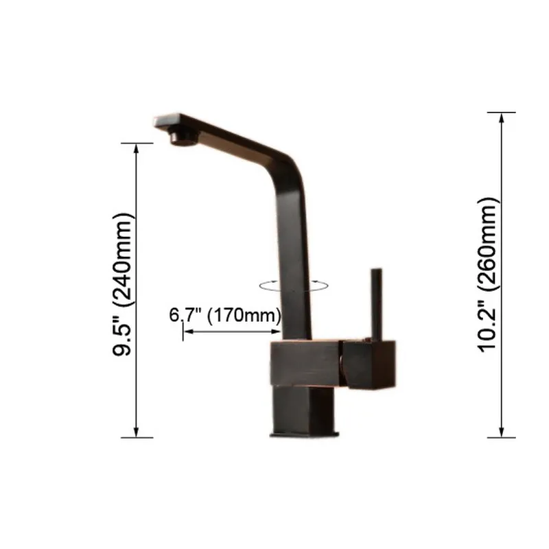 Luxury Oil Rubbed Bronze Single Handle Swivel Kitchen Bathroom Sink Basin Faucet Mixer Taps ahg006