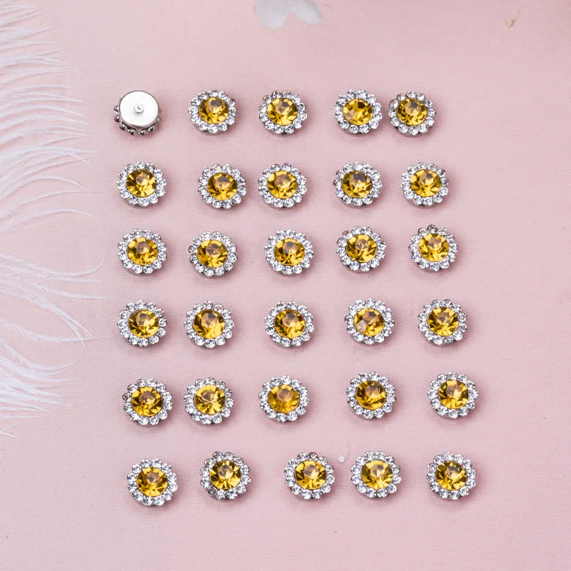 20 штук 10/12 мм многоцветный цветок бисер Стразы ободок патч с украшением в виде кристаллов хрустальных кабошонов в этическом стиле для "сделай сам" для изготовления украшений вручную аксессуары