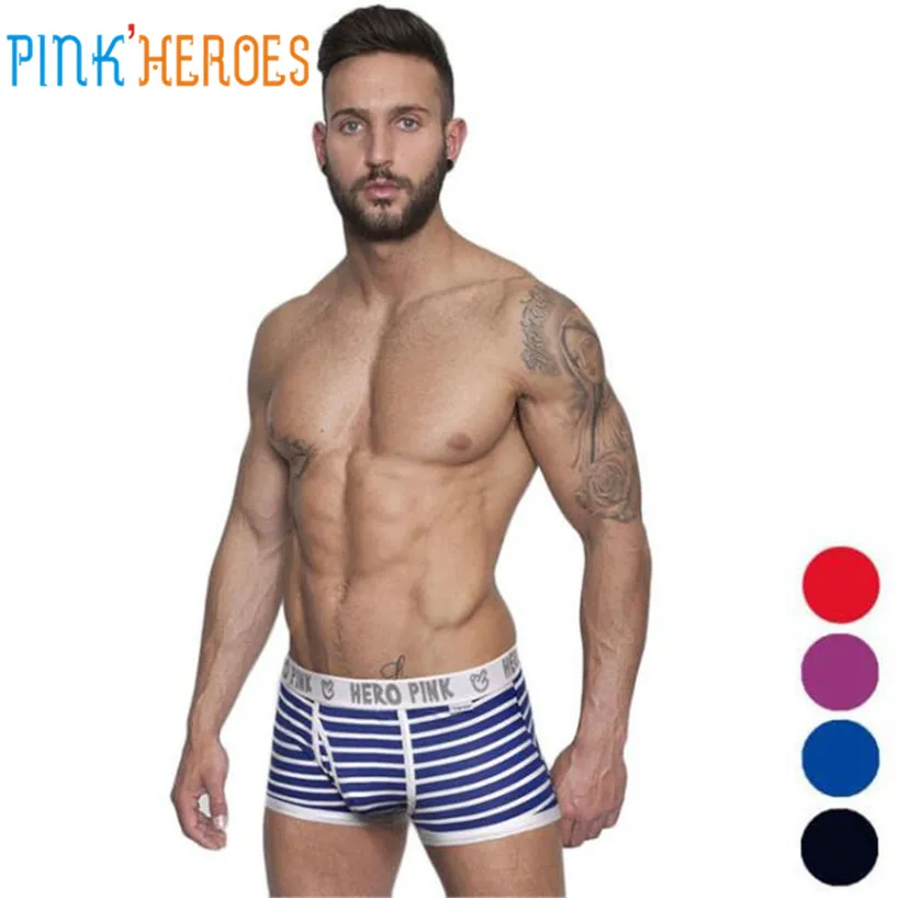 

PINK HEROES Newly Comfortable Panties Men Underwear Men's Boxer Underwear Sexy Striped Underwear Boxer Fringe Underpants feb30