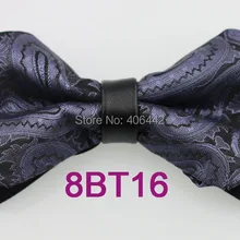 YIBEI Coachella галстуки черный низ серый Пейсли бабочка бриллиант кожа подборщик галстуки-бабочки для смокинга регулируемый галстук-бабочка Предварительно Связанные