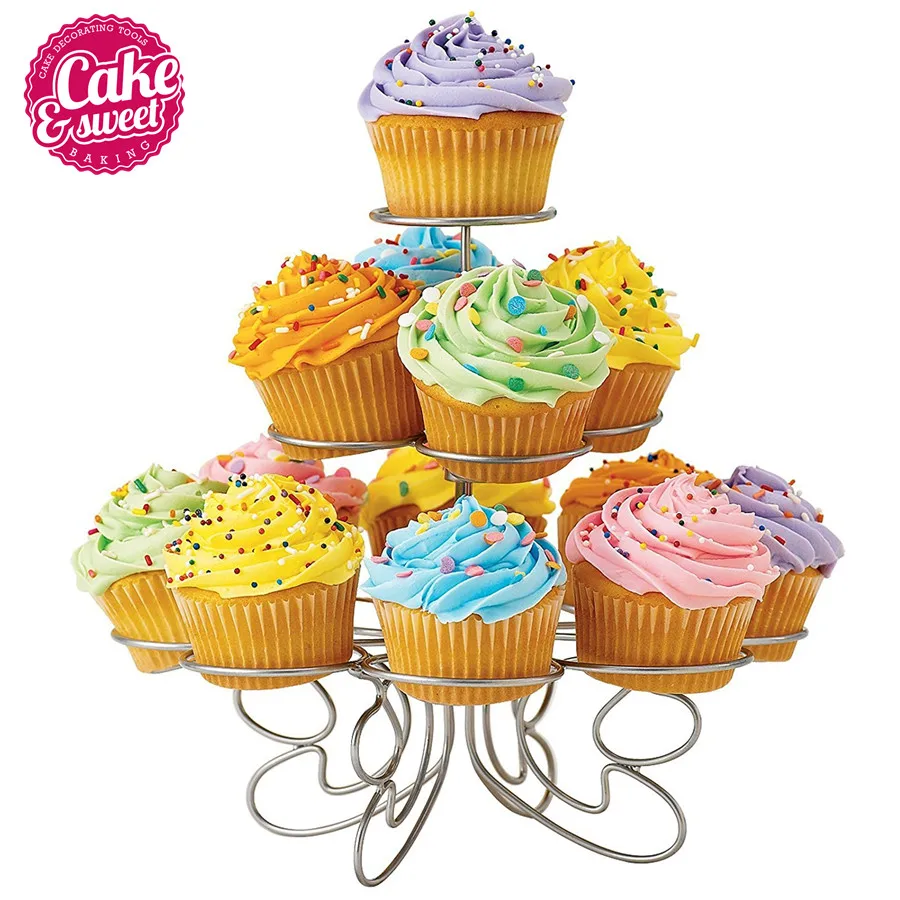 3 Tier 13cup Metal Christmas Tree Cupcake Stand Wedding Birthday Party