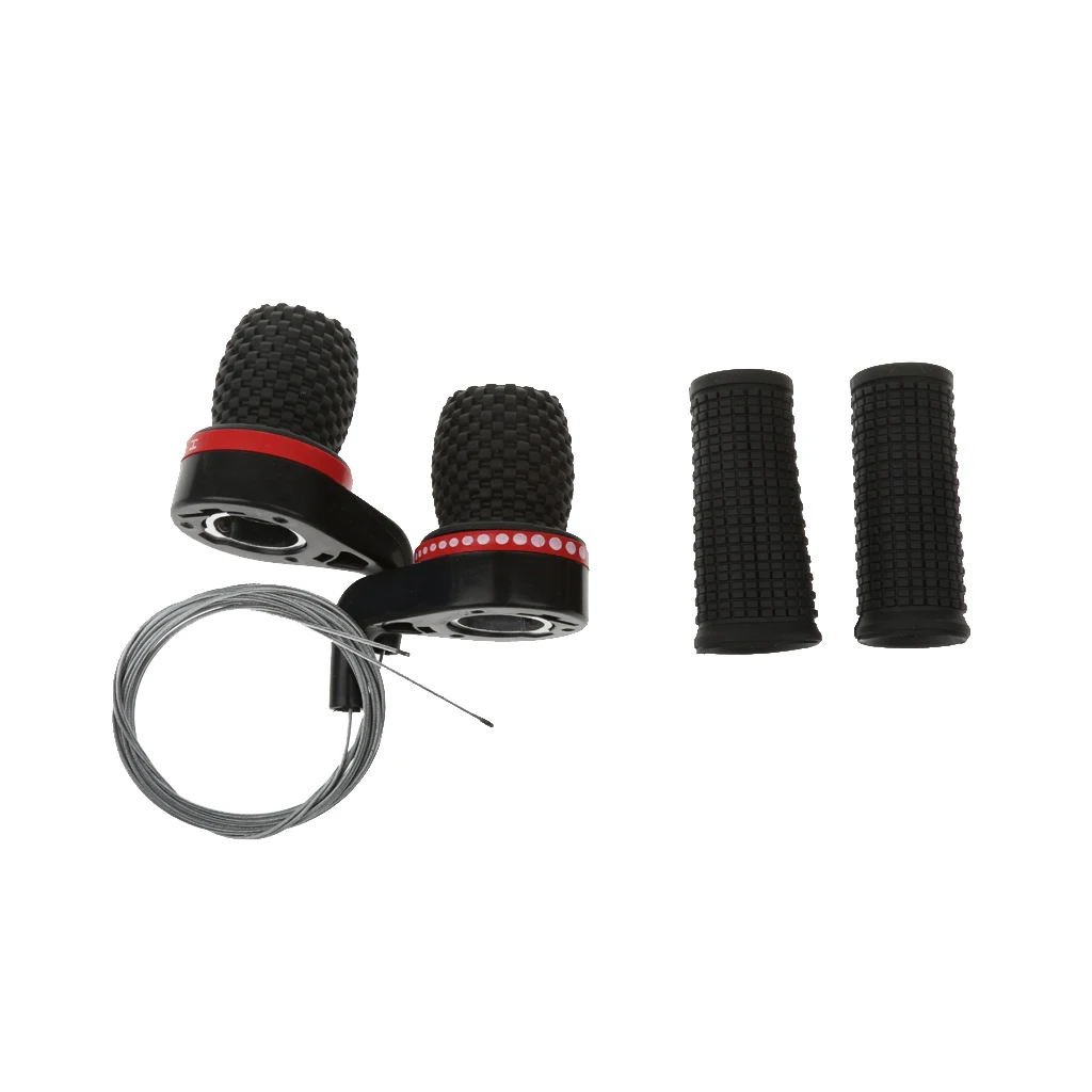 2pcs Universal MTB Road Bicycle Bike Twist Handlebar Grip Speed Shifter 18/21 Speed for Universal Type MTB Folding Road Bike