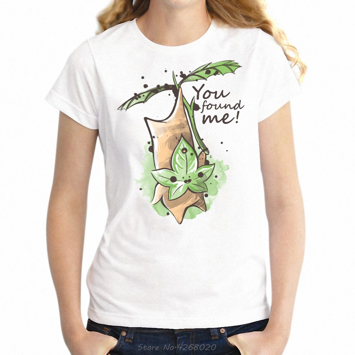 Для женщин футболка Gamer девушка из игры «Легенда о Зельде Korok семена вы обнаружили, что мне гиковская рубашка для девочек, детская футболка в стиле Харадзюку хип футболка хип-хоп топы - Цвет: Белый
