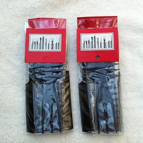 

10Pcs New Black Pro Salon Hair Styling Hairdressing Plastic Barbers Brush Combs Set