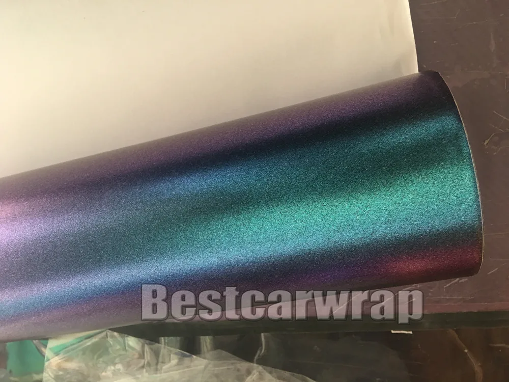 BLUE TO PURPLE satin chameleon matte metallic car wrap film flip flop ML12  (5)