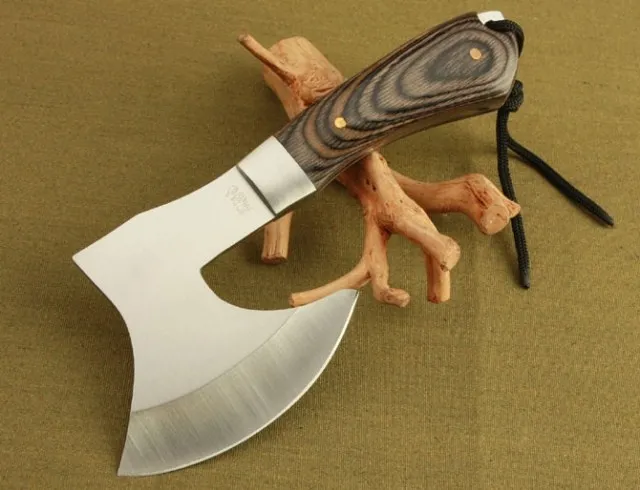

outdoor stainless steel small axe survival tool fire axe F702 wooden handle camping axe