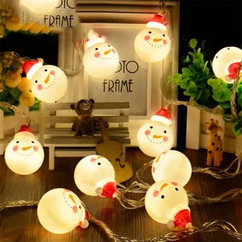 

1.5m Christmas Snowman 10 LED String Lights Romantic Holiday LED Strip Lighting For Wedding Decor Garden Party Xmas Tree Lights