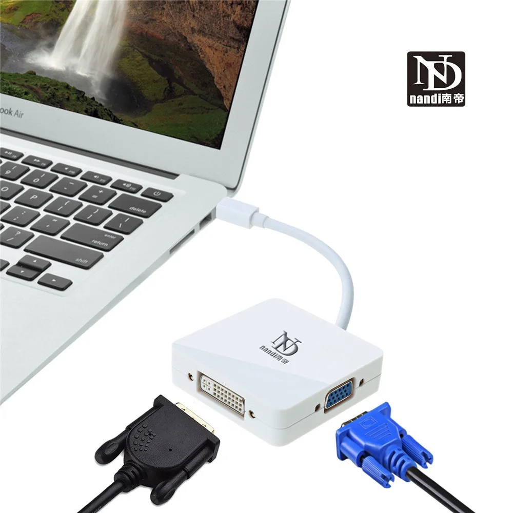 Thunderbolt 2 Mini DisplayPort VGA, HDMI, dvi адаптер 3 in1 Многофункциональный конвертер Для iMac MacBook Pro воздуха кабель HDTV