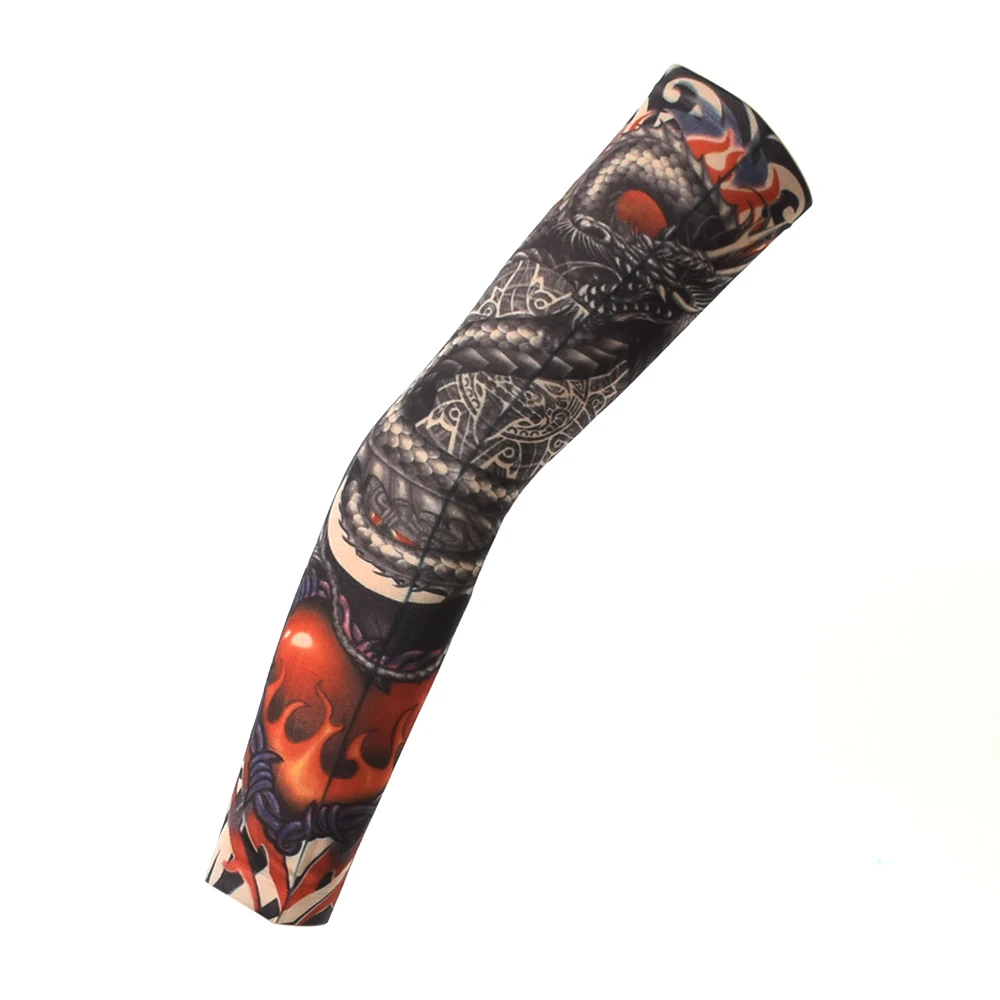 1 шт., нейлоновые эластичные накладные временные тату-рукава, чулки для рук, дизайн тела, крутые мужские унисекс модные гетры для рук