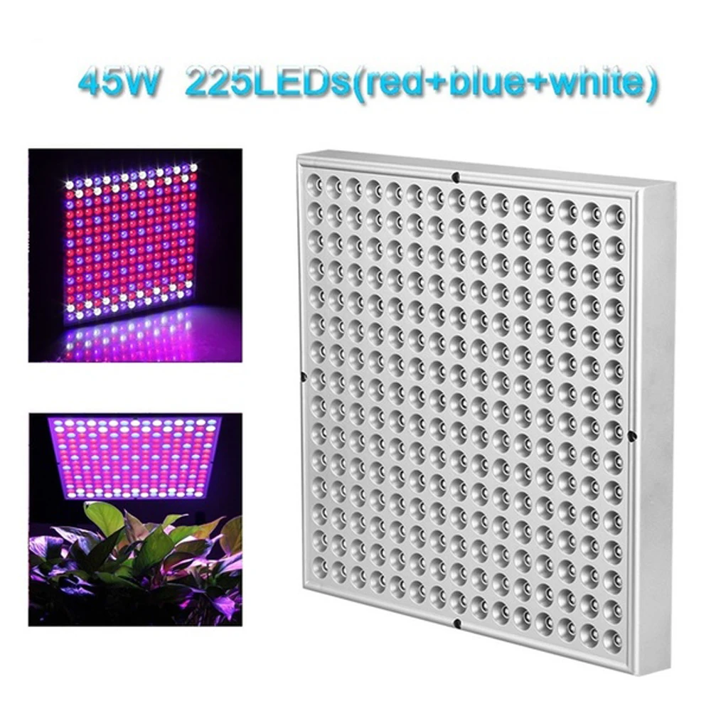 

LED Full Spectrum Panel Phyto Lamp AC85V-256V 45W Professional Hydroponic Plant Garden Indoor 225 LEDS Grow Lights