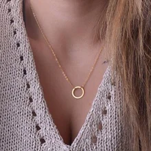 Европейская и американская мода, узкая круглая подвеска, Дамское ожерелье