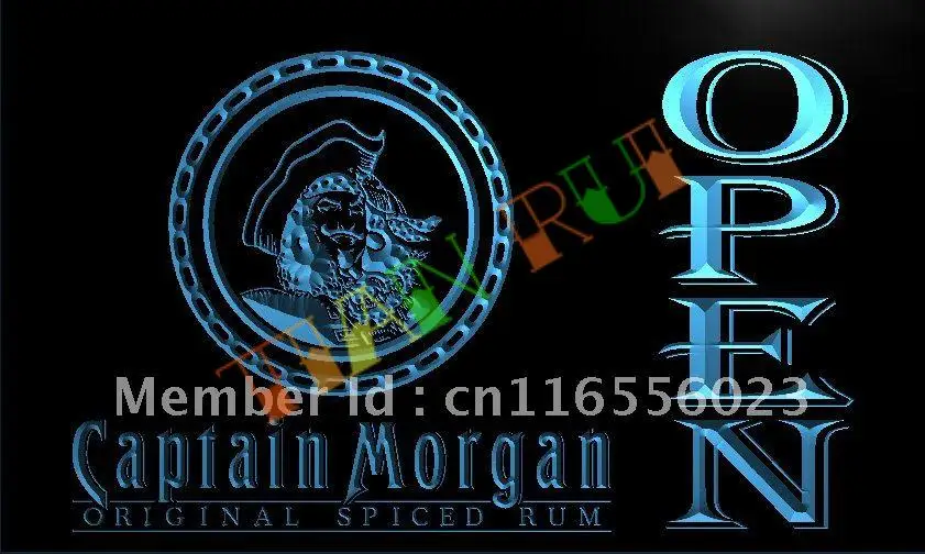 

LA066- Captain Morgan Rum OPEN Bar LED Neon Light Sign