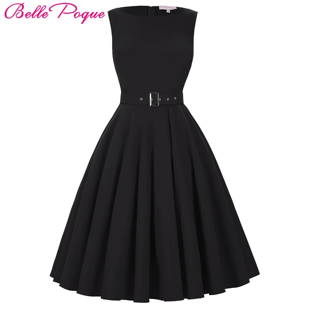 

Belle Poque Women Retro Robe Vintage Dress 2018 Sleeveless 1950s 60s Black Red Womens Dresses Elegant Rockabilly Tunic Vestidos