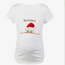 Gravida Blousing свободная одежда КОМФОРТНОЕ МАТЕРИНСТВО Футболка для беременных женщин топы для беременных длинный Санта Клаус футболка