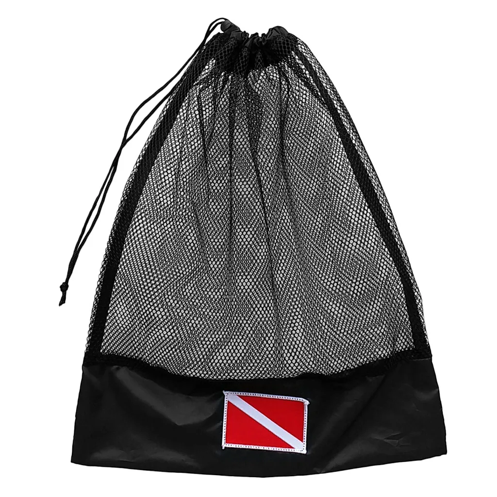 Drawstring Mesh Storage Gear Bag for Scuba Diving Snorkeling Swimming Water Sports Snorkeling Spearfishing Freediving