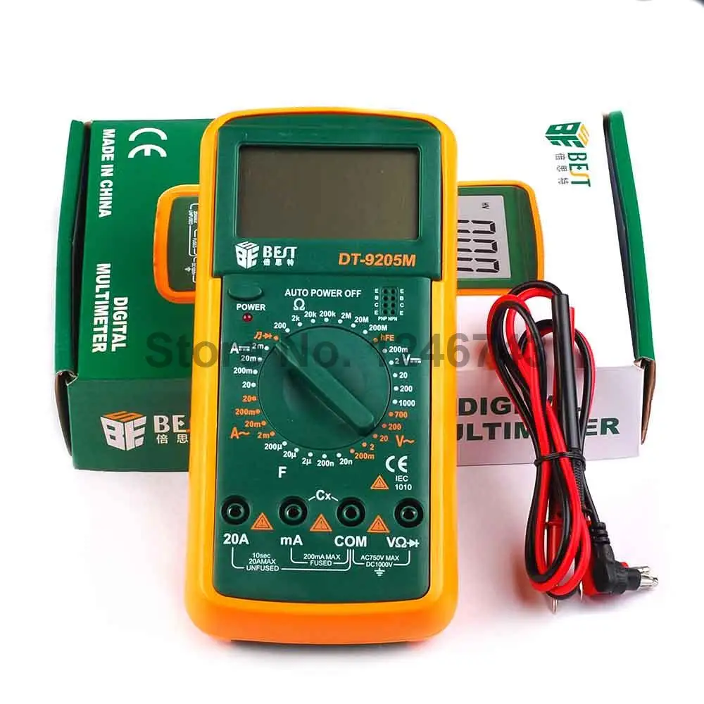 DT9205 AC/DC Professional Electric Handheld Tester Meter Digital Multimeter