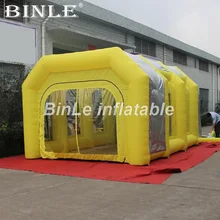 6x4x3m High quality portable inflatable spray booth square tent paint booth with filters for car maintaining 6x4x3m High quality portable inflatable spray booth square tent paint booth with filters for car maintaining