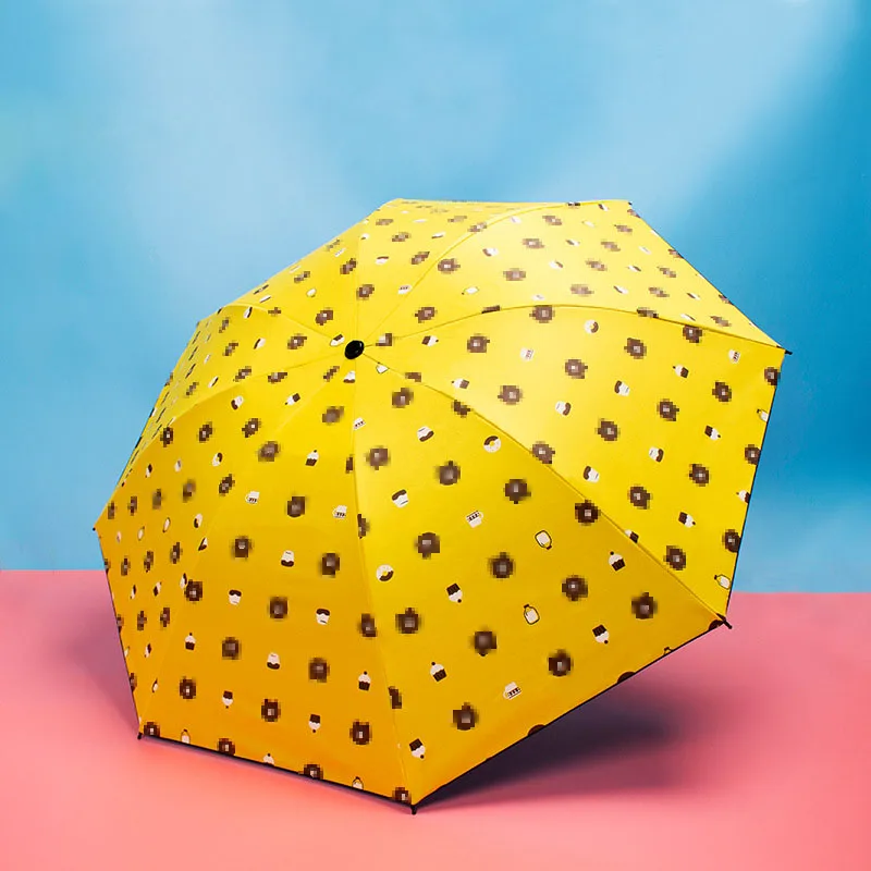 Креативный Карманный Зонтик для женщин и детей, водонепроницаемый солнцезащитный зонтик для женщин, Солнечный дождливый ветрозащитный зонтик, подарки для девочек - Цвет: yellow bear