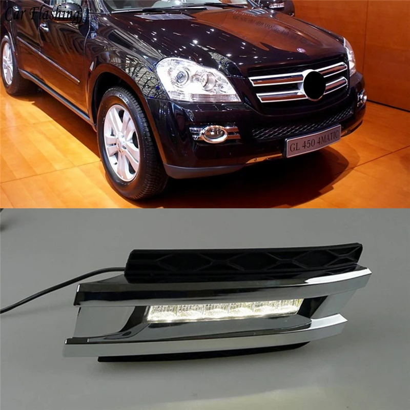 Car LED DRL Daytime Running Lights Daylight Fog head Lamp For Mercedes