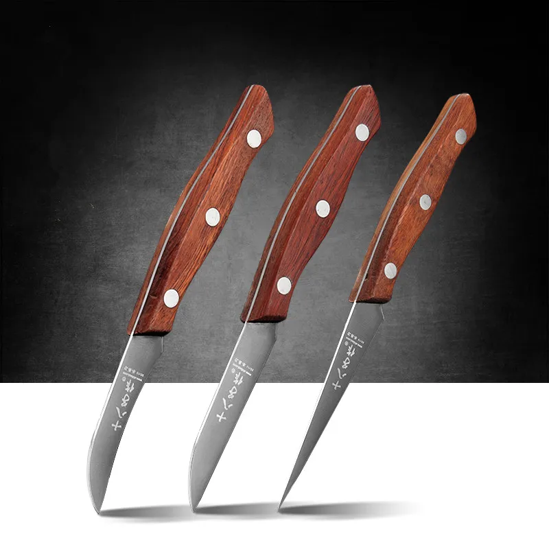 

SBZ Stainless Steel Kitchen Food Carving Knives 3PCS Set Household Chef Professional Sculpture Fruit Platter Tool Peeling Knife