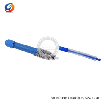 

50pcs/lot Supplier High Quality Optic Fiber Blue FTTH FC UPC Fast connector Quick Connector Free shipping