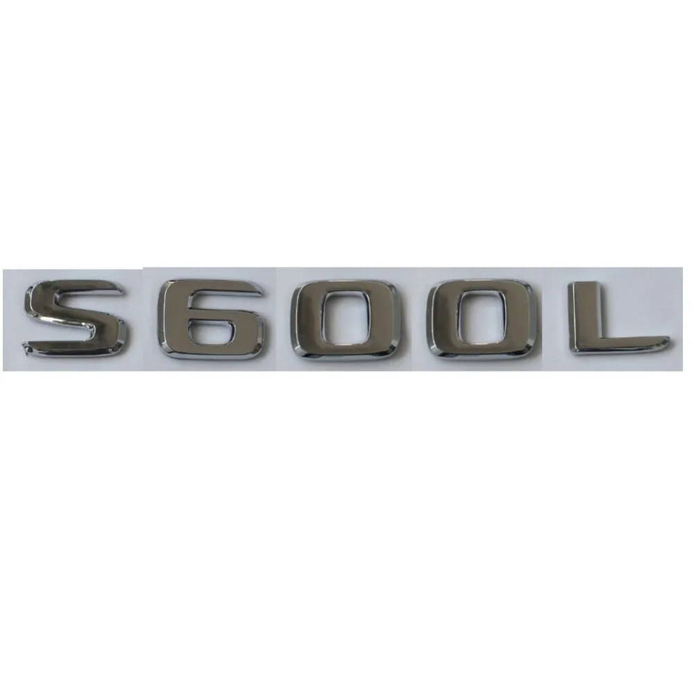 

Newest Chrome ABS Rear Trunk Letters Badge Badges Emblem Emblems Sticker for Mercedes Benz Maybach S Class S600L 2017