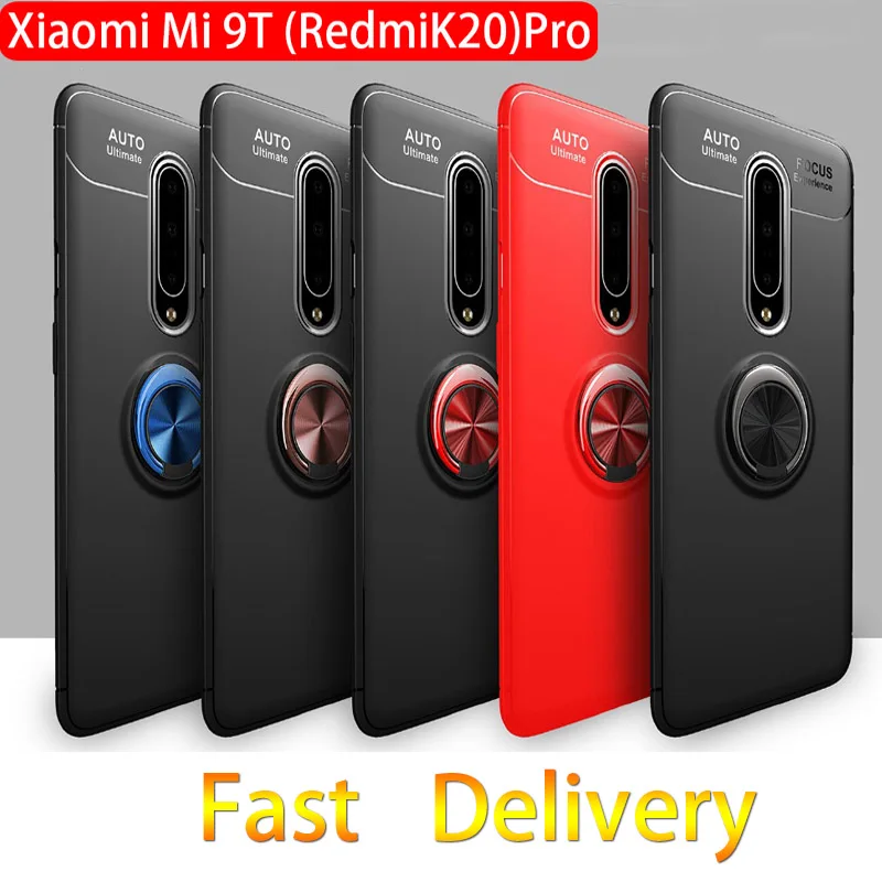 

Ring Holder Magnetic Stand Phone Case For Xiaomi Mi 9T Case Mi 9 SE Silicone Shockproof Case Mi 9T Pro Mi 9 SE A3 Case