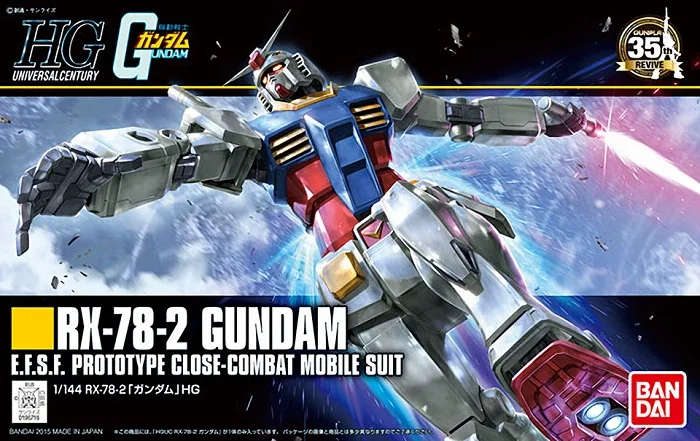 

1PCS Bandai HG HGUC 191 1/144 RX-78-2 Gundam REVIVE Mobile Suit Assembly Model Kits Anime action figure Gunpla juguetes