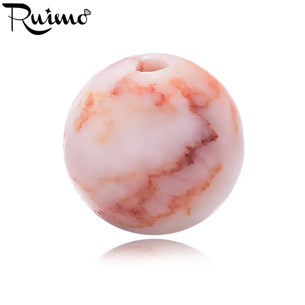 Красный сетевой бисер RUIMO бусины из натурального камня свободные бусы шармы для