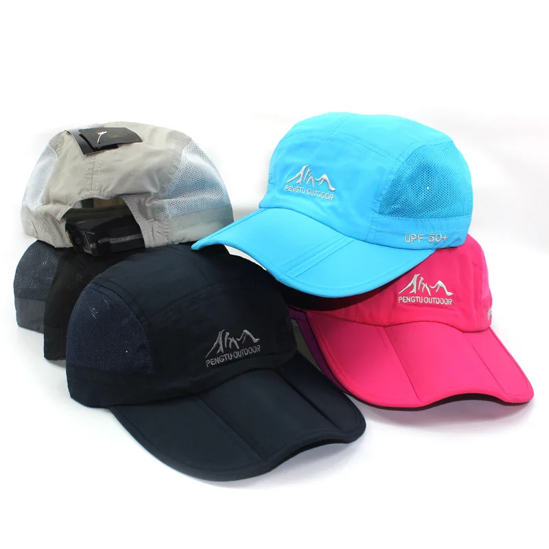 

2018 hat for man's hat Travelwaterproof sunscreen outdoor mountaineering folding rain proof peaked cap Uv male sun fishing caps