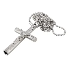 Jesus Cross 6mm Drum Key Wrench Necklace 60cm/23.6in Length Chain Loop Crucifix Accessories Screw Set Tool Kit Accesorios