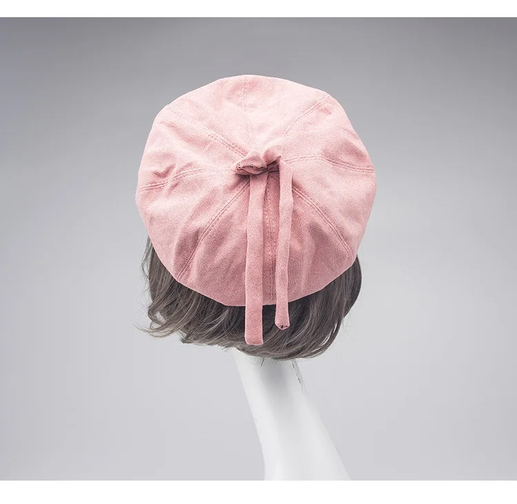 Harajuku бандажные шапки-береты для женщин новые осенние зимние модные хлопоковый берет милые повседневные высококачественные женские шапки