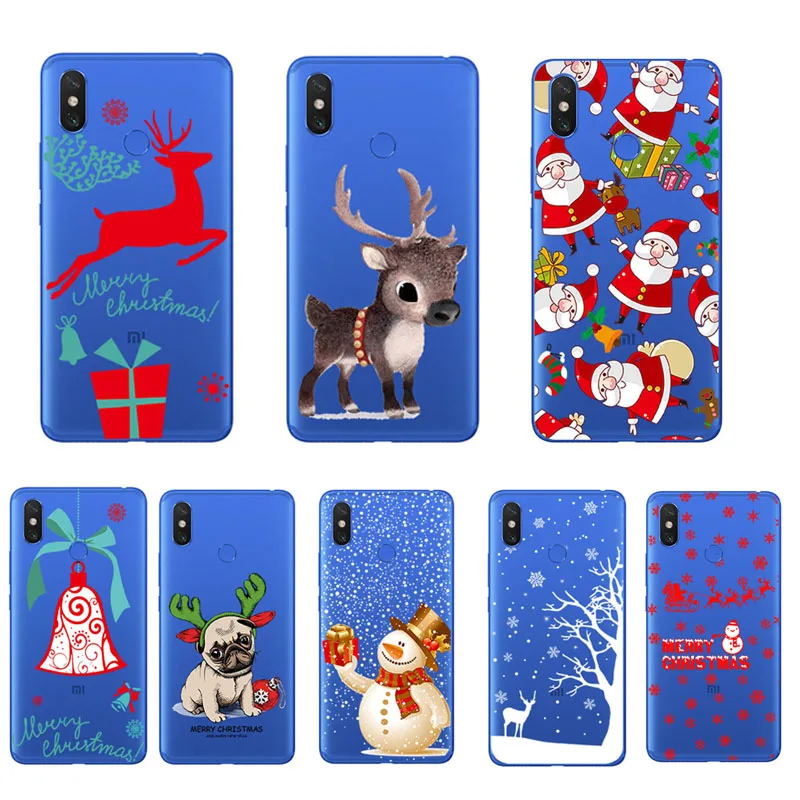 Santa Claus Reindeer Christmas Soft Case Cover For Xiaomi Mi A1 A2 Lite Mix 2S Redmi Note 5 4X 4A Phone Coque Fundas sFor Mi 8   (3)