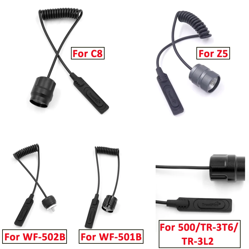 

Trustfire Switch Rat Tail Cap Press Extend Tail Switch Weapon Light Remote Switch for 501B/502B/500/TR-3L2/TR-3T6/Z5 flashlight