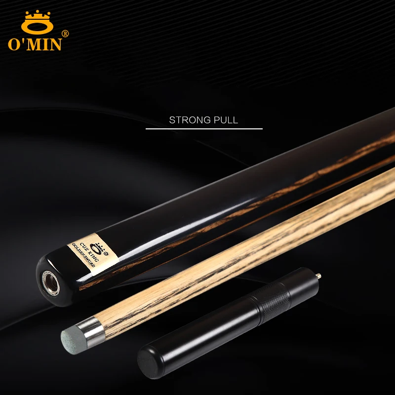 O'MIN GOLDEN SWORD All Handmade One Piece Snooker Cue Kit with Case Extension 10mm Tip Professional Billiard Stick | Спорт и