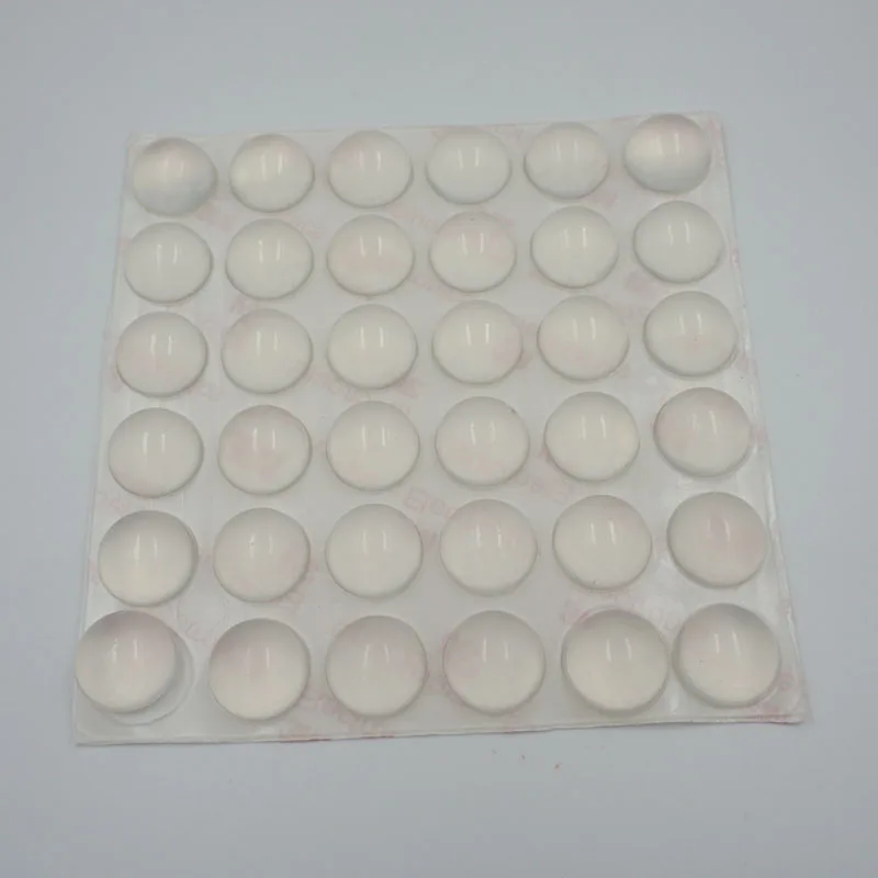 Door Stopper 16MM Dia 8MM Thickness Silicon Rubber Kitchen Cabinet Self-Adhesive Damper Pad Furniture Hardware 2