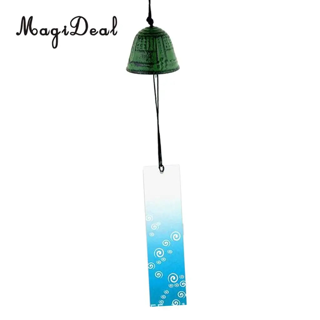 MagiDeal Traditiona Japanese Furin Wind Chime Nambu Cast  Iron bell Iwachu Bells  Flower-shaped 16