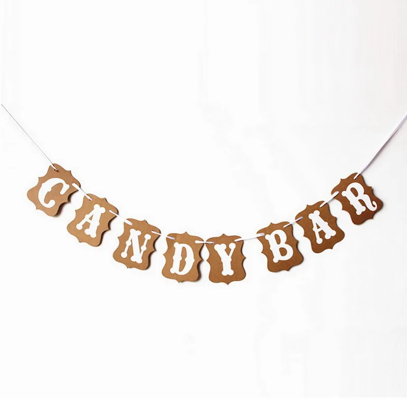 

DIY Candy Bar Bunting Banner for Vintage Wedding Baby Shower Birthday Party Xmas Evening Party Sweet Table Decor10