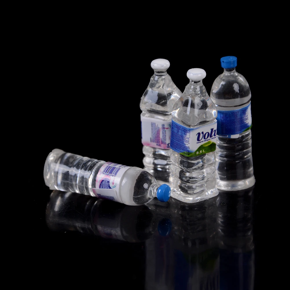 1:6 Scale Dollhouse Mineral Water bottle Miniature Toy 4pcs