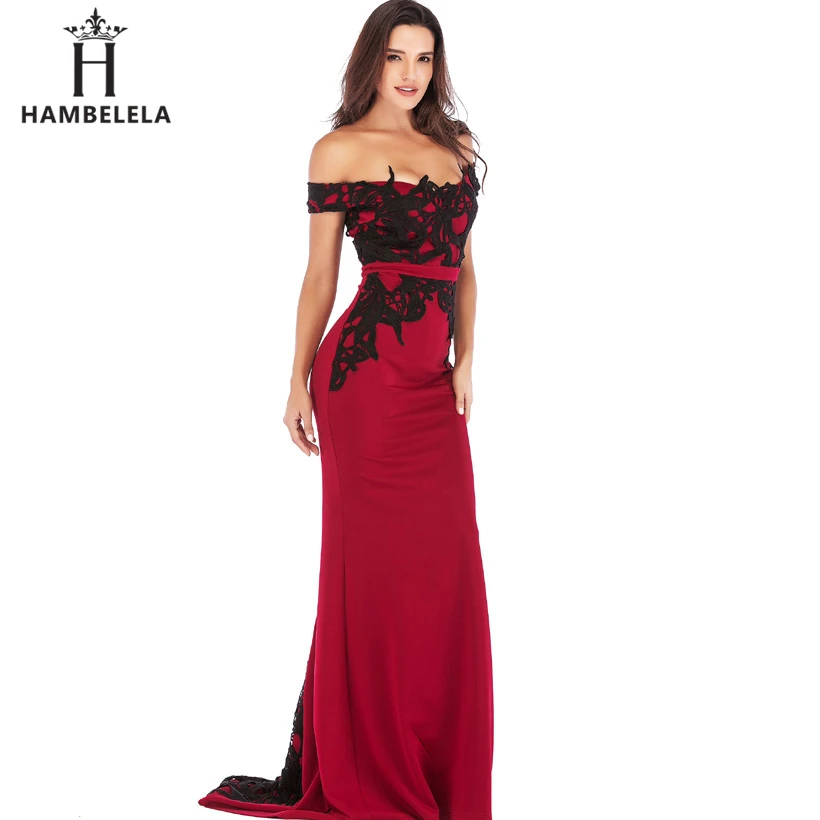 HAMBELELA Vestido De Festa Mermaid Lace Top Bodice Slim Bodycon Long Dress Formal Party Dress Charming Wedding Party Gown Dress (7)