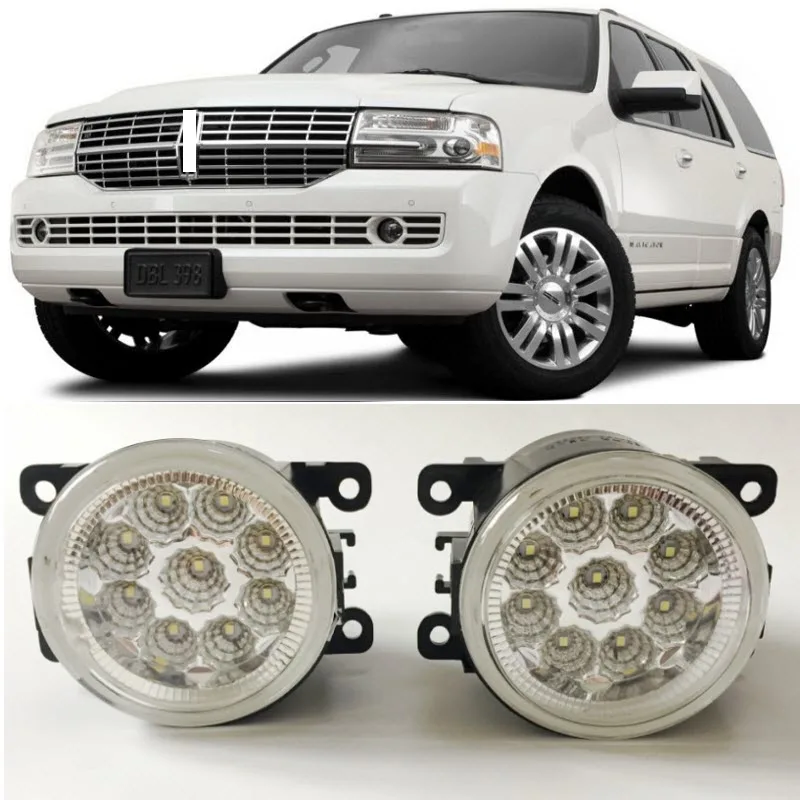 For Lincoln Navigator 2007 2015 9 Pieces Leds Chips LED Fog Light Lamp
