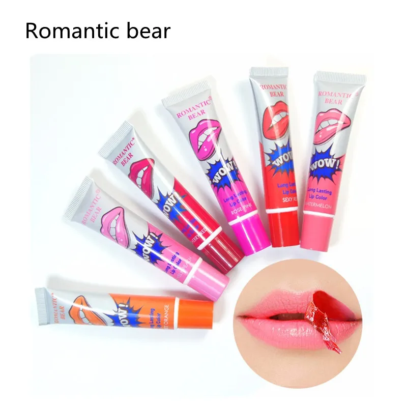 Brand New Moisturizer Waterproof Lipstick Famous Beauty Red Wow Matte Makeup Tear Pull Lip Gloss Liquid Magic Tearing Cosmetic Brand New Moisturizer Waterproof Lipstick Famous Beauty Red Wow Matte Makeup Tear Pull Lip Gloss Liquid Magic Tearing Cosmetic