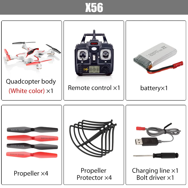 SYMA X56 складной Дрон 2,4G 4CH 6-осевой Радиоуправляемый вертолет Квадрокоптер Дрон без Камера дистанционного Управление Квадрокоптер Радиоуправляемый Дрон игрушка в подарок - Цвет: X56 White