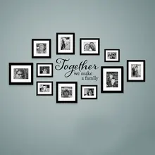 Juntos fazemos uma família citações decalque família vinil adesivo de parede imagem da família arte decoração para casa sala estar 3228