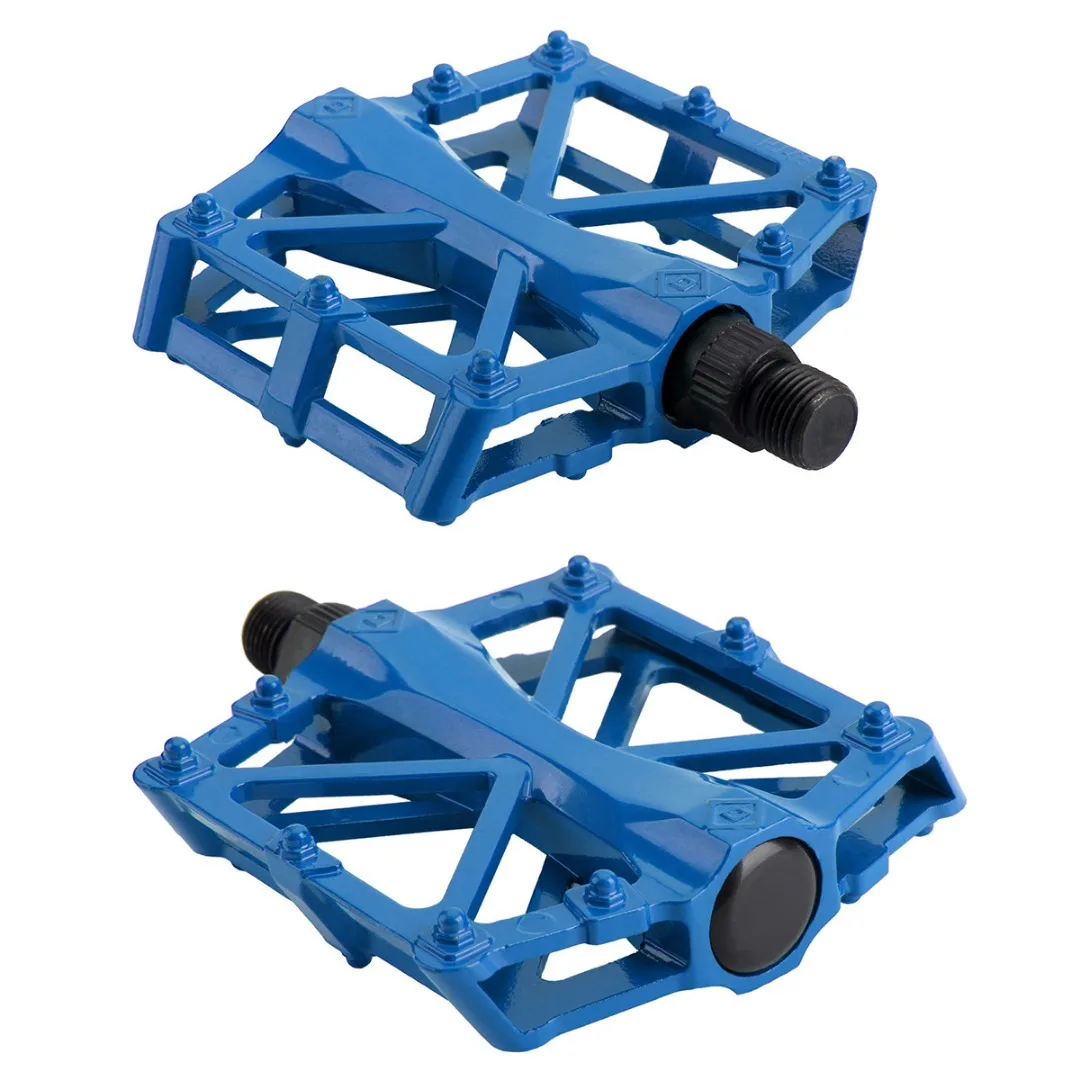 1Pair Bicycle Pedal Road Mountain Bike Bicycle Cycling Aluminum Alloy Flat Platform Pedals Portable Cycling Accessories 5 Colors