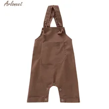 Одежда arloneet для девочек и мальчиков; модные длинные Комбинезоны; брюки для малышей; 2 цвета; хлопковые повседневные штаны; джинсы на подтяжках