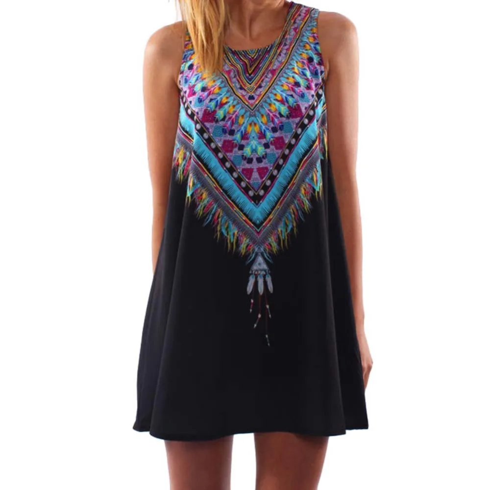 New 2016 Summer font b Women b font Ladies font b Sexy b font Sleeveless Tribal