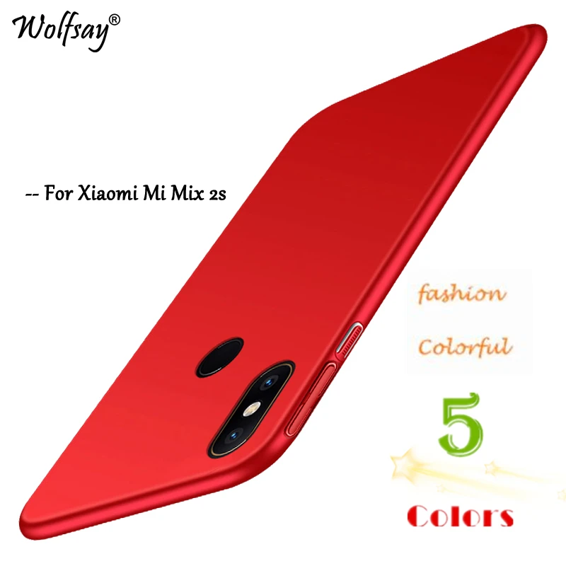 

Wolfsay Cover Xiaomi Mi Mix 2s Case Ultra Thin PC Armor Hard Back Phone Case for Xiaomi Mi Mix 2s Cover Xiaomi Mi Mix 2s Fundas