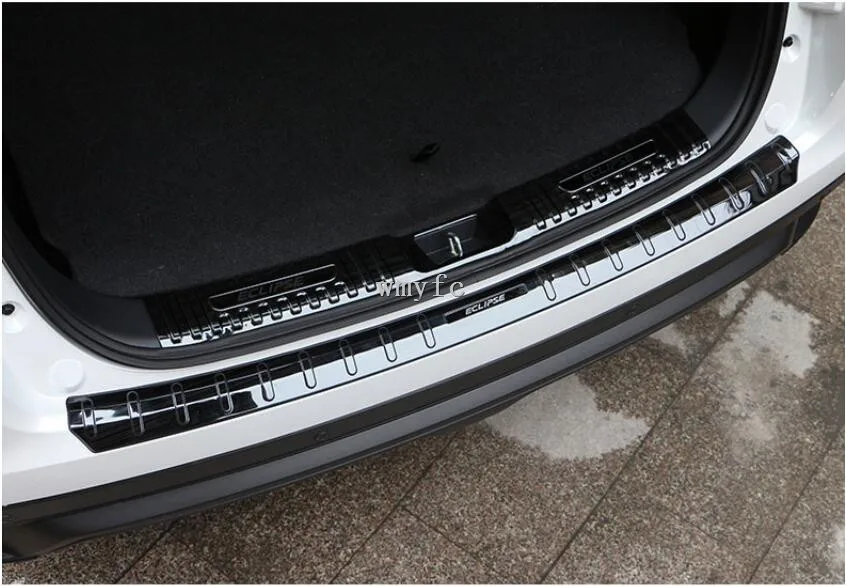304 нержавеющая сталь Задний бампер протектор Подоконник багажник Задняя Защита протектора пластина для Mitsubishi Eclipse Cross стайлинга автомобилей - Цвет: 2pcs As shown