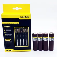 4 шт. Liitokala 18650 3,7 v 3000 mAh аккумулятор+ зарядное устройство Lii-402 HG2 Lthium Защитная плата для аккумулятора Подходит